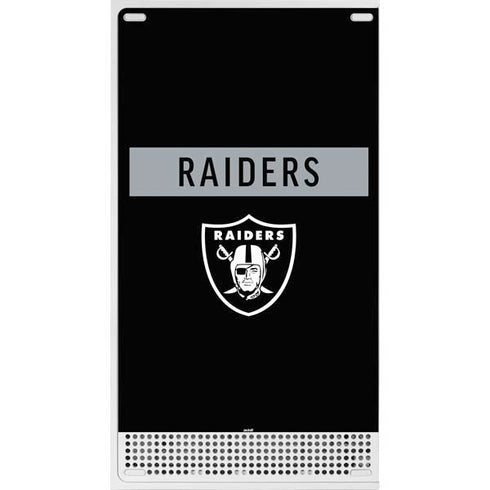 NFL Las Vegas Raiders Black Performance Series Xbox Series S Console Skin